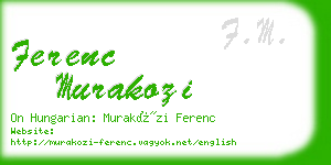 ferenc murakozi business card